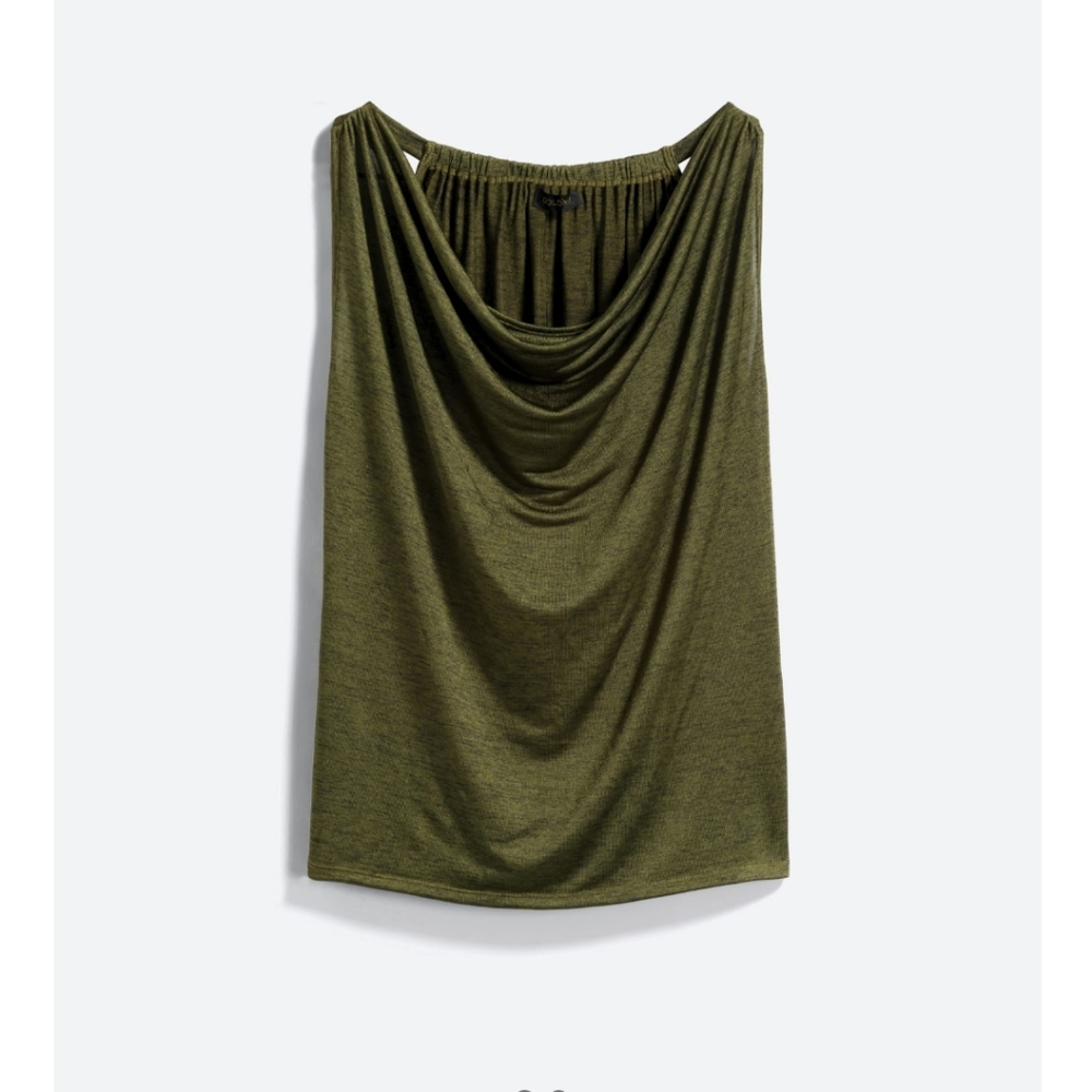 Goldray Tank Top Drape Neck Blouse